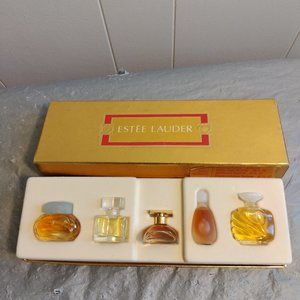 6pc Vintage Estee Lauder Perfume Set Knowing White Linen S Bound & More
